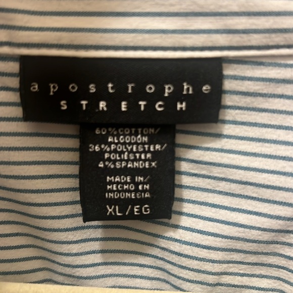 Women’s Striped Button Up Blouse - Picture 9 of 9